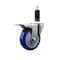 Service Caster 4'' Blue Poly Swivel 1-1/8'' Expanding Stem Caster Total Lock Brake SCC-EXTTL20S414-PPUB-BLUE-118 - alternate 1
